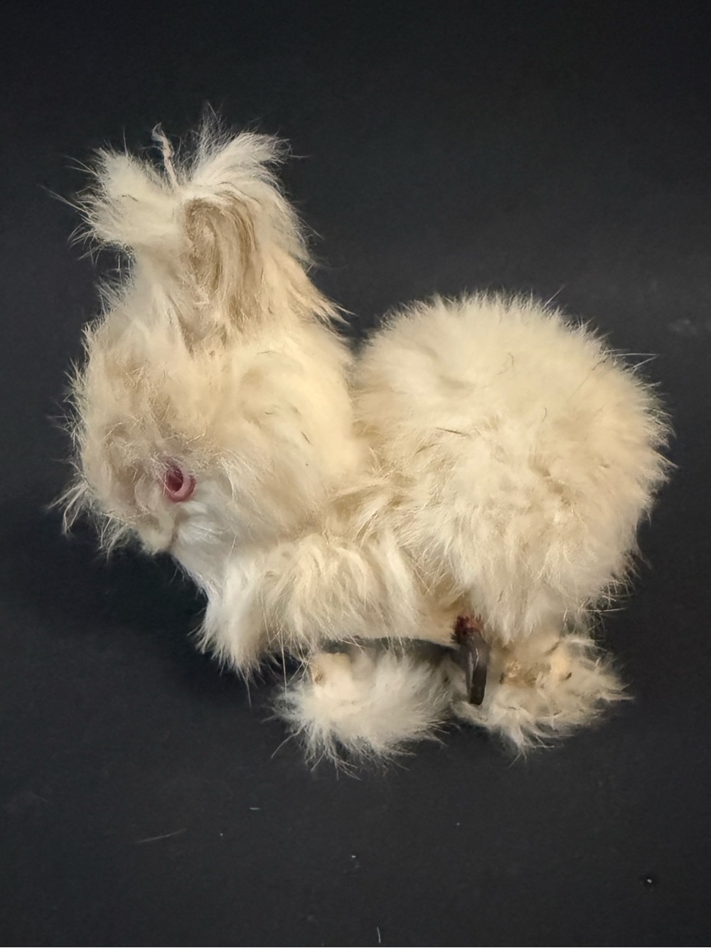 Antique Wind-up Real Fur Bunny Toy